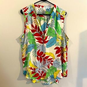 Multicolored Sleeveless Blouse